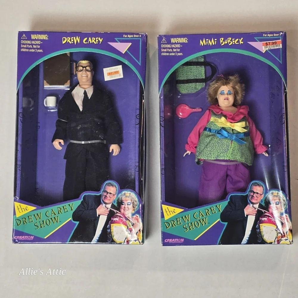 The Drew Carey Show Drew Carey Mimi Bobeck Dolls Action Figures Set Toy 1998 NEW